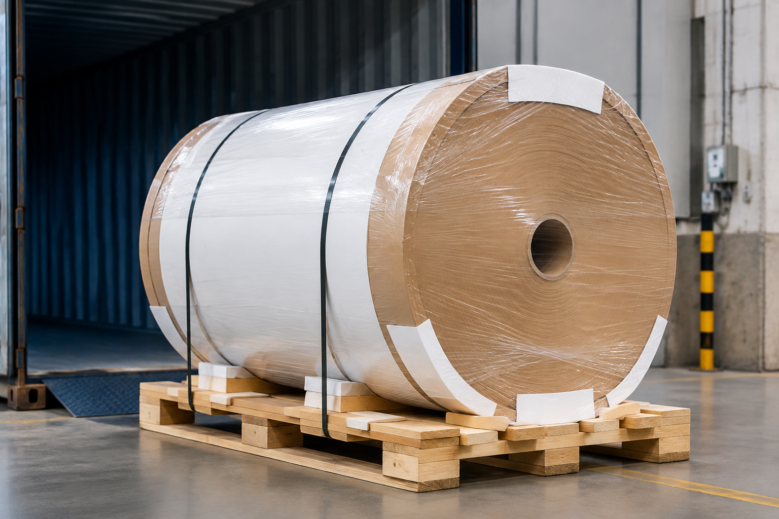 Sea Freight Protection for Kraft Paper Rolls